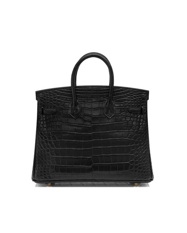 Hermes Black Matte Crocodile Baby Birkin – 25cm - Image 2