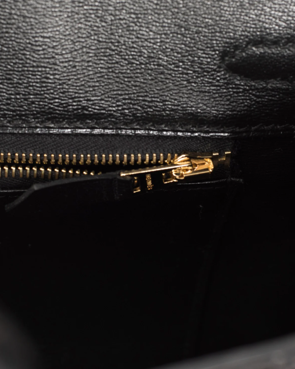 Hermes Black Matte Crocodile Baby Birkin – 25cm - Image 6