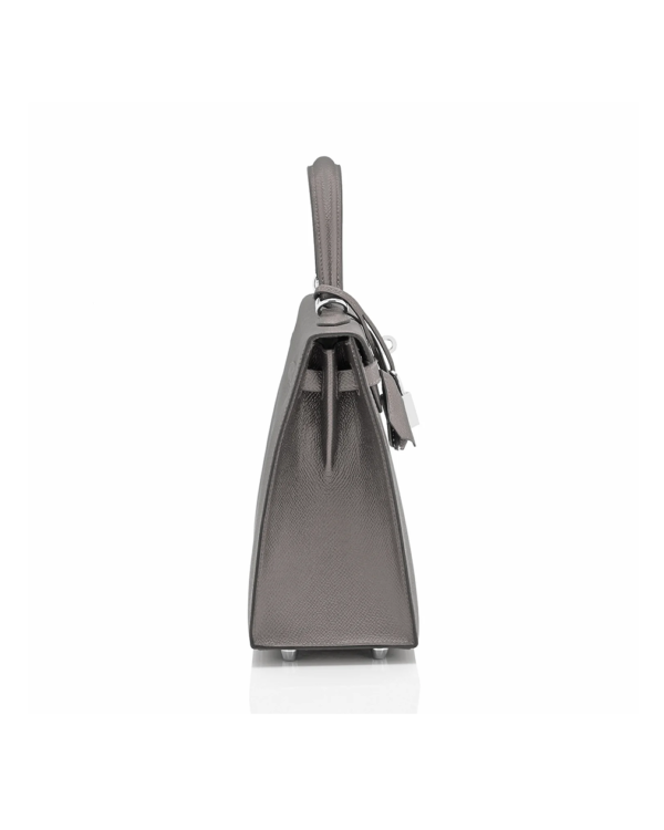 Luxurious Hermès Pewter Kelly Bag – 25cm - Image 3