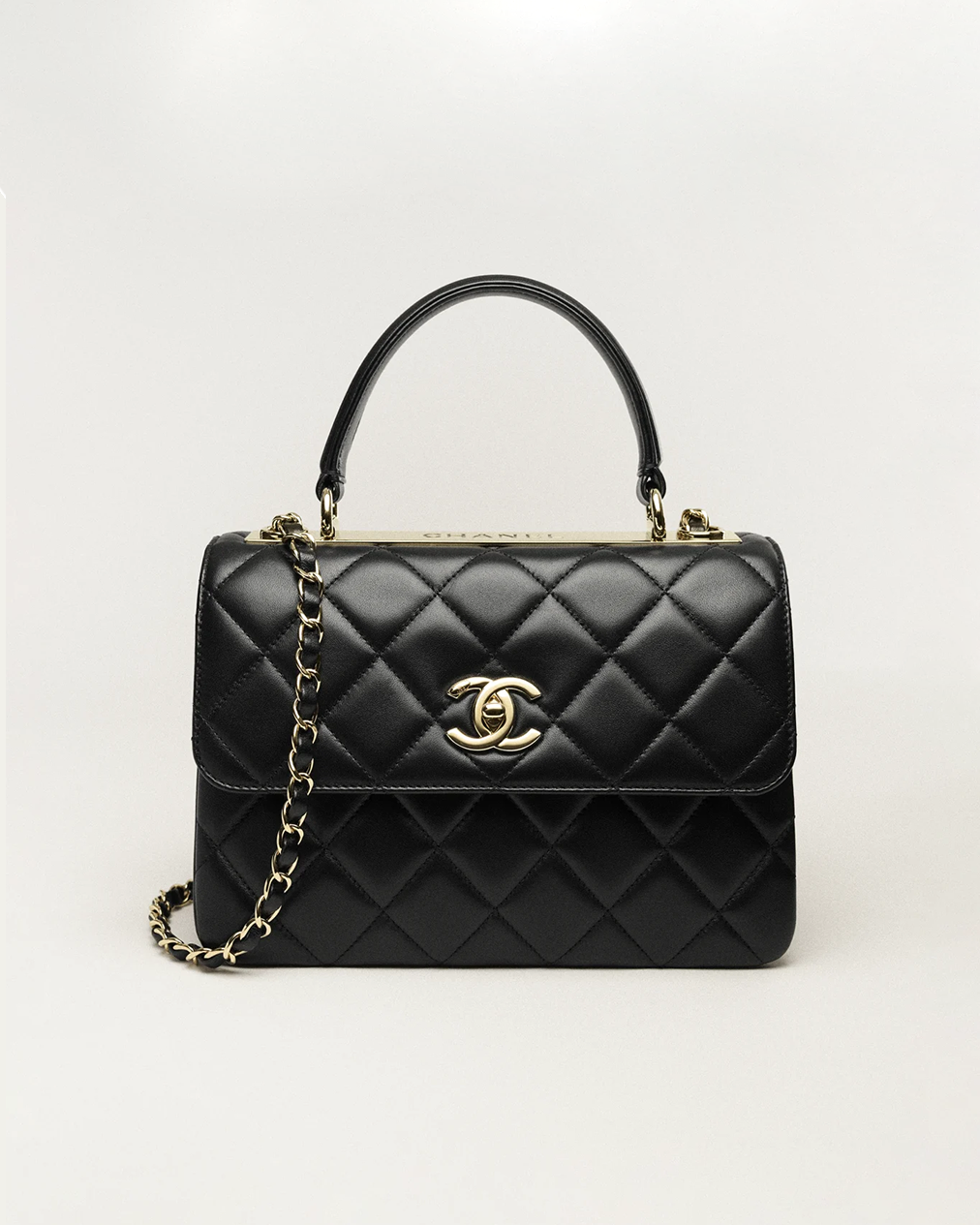 Elegant CHANEL Top Handle Flap Bag - Image 2