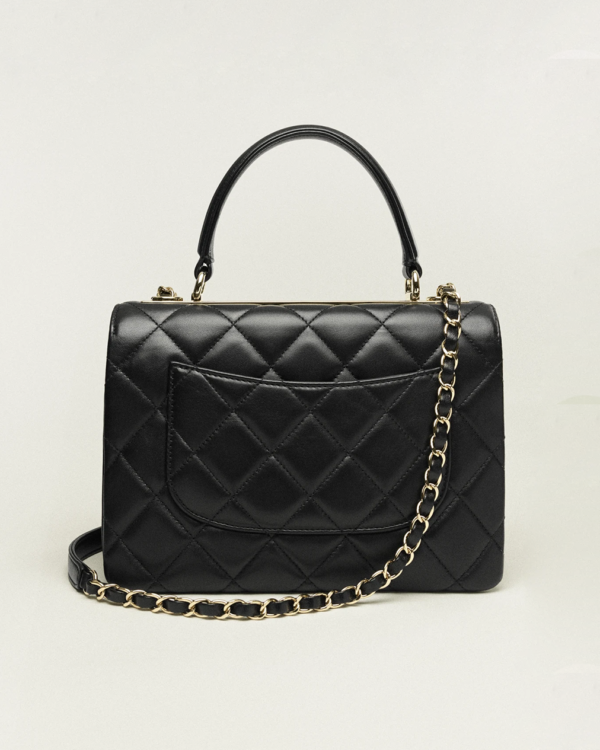 Elegant CHANEL Top Handle Flap Bag - Image 4