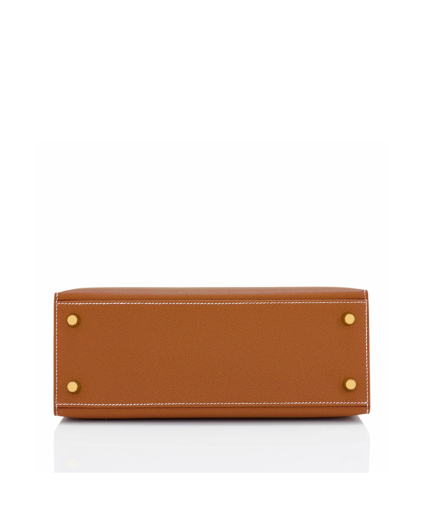 Stunning Hermès Mini Kelly Bag – 20cm Orange - Image 4