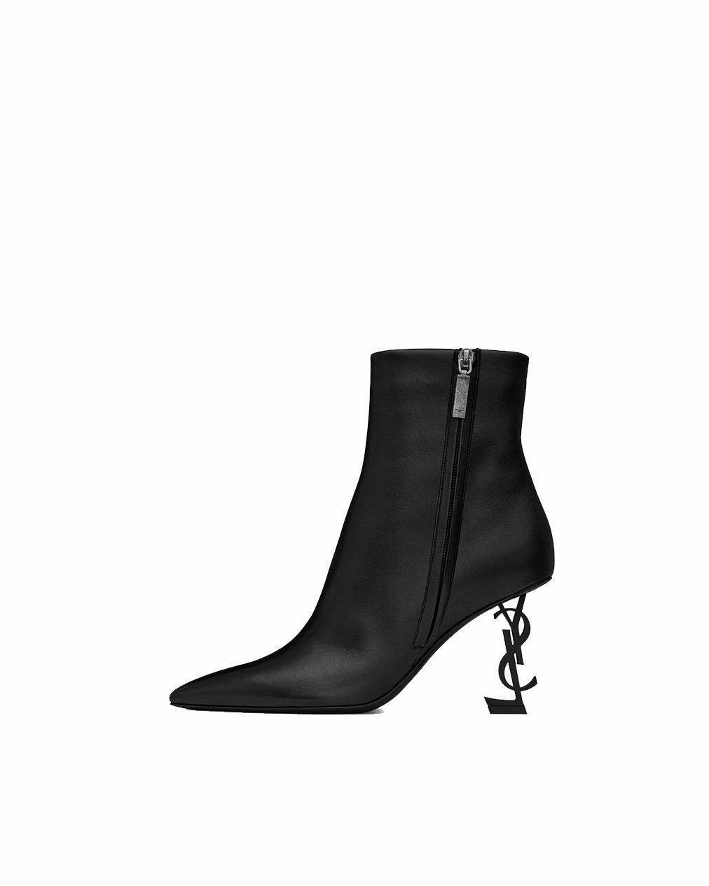 Saint Laurent Matt Black Metal Ankle Boots - Image 2