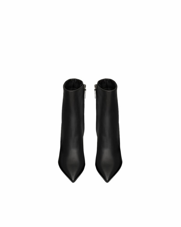 Saint Laurent Matt Black Metal Ankle Boots - Image 3