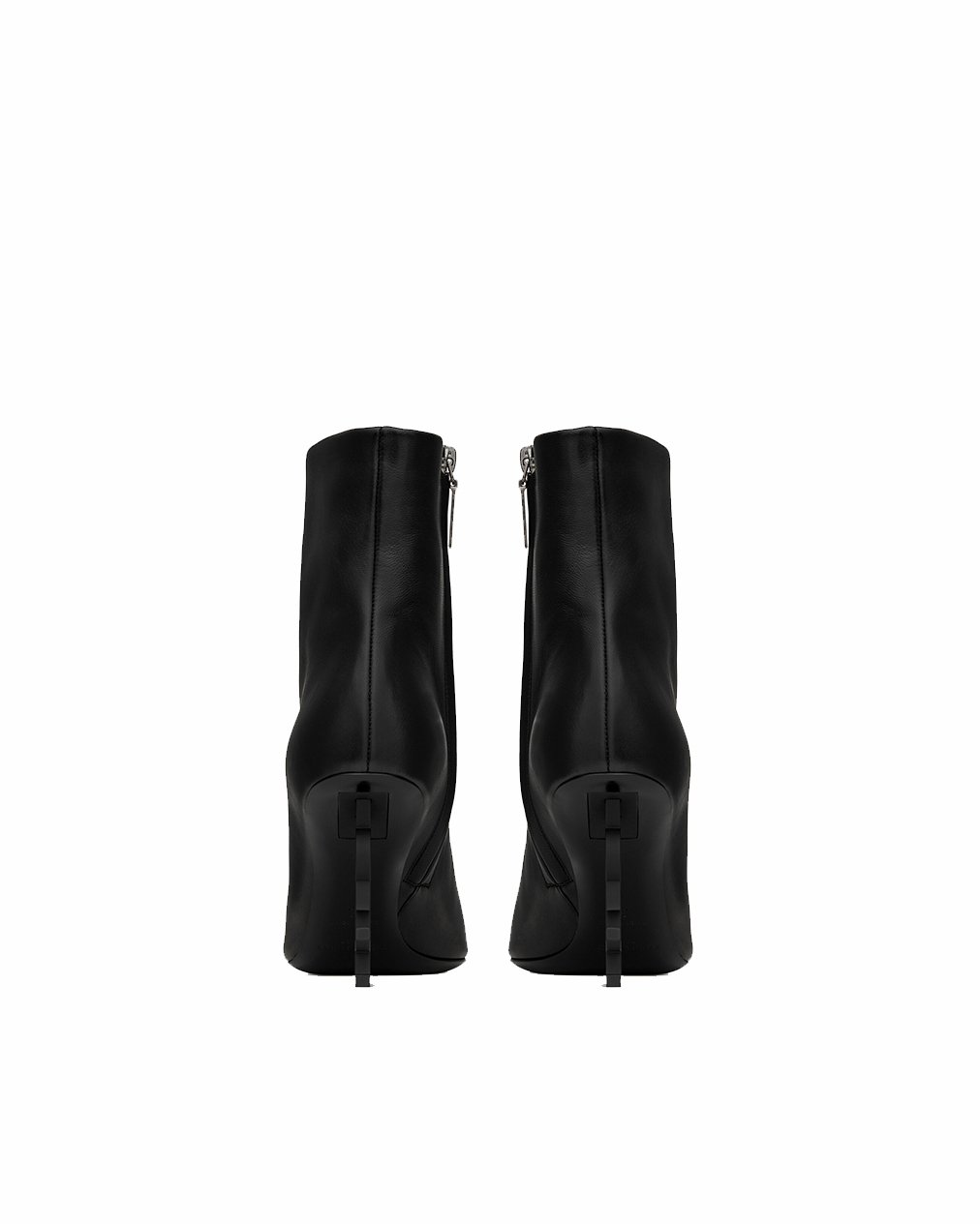 Saint Laurent Matt Black Metal Ankle Boots - Image 4