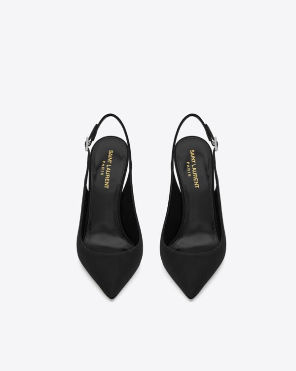 Saint Laurent crystal buckle slingback pumps - Image 2