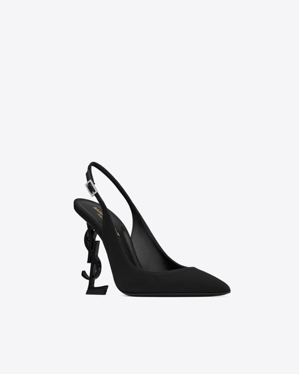Saint Laurent crystal buckle slingback pumps - Image 4