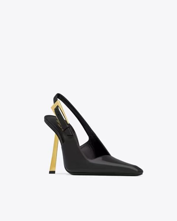Saint Laurent square pointed toe slingback pumps - Image 2