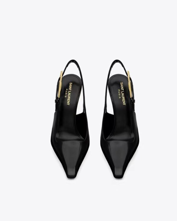 Saint Laurent square pointed toe slingback pumps - Image 3