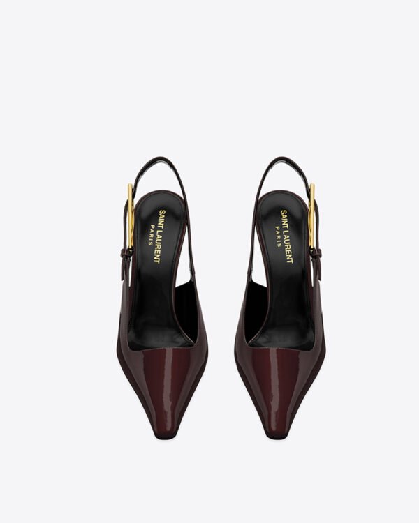 Saint Laurent square pointed toe slingback pumps - Image 6