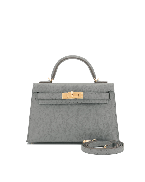 Luxurious Hermès Pewter Kelly Bag 25cm