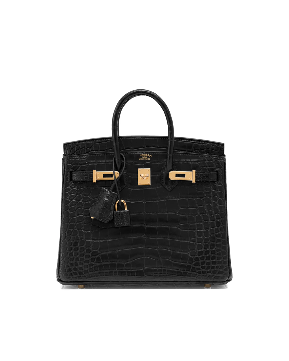 Hermes Black Matte Crocodile Baby Birkin – 25cm
