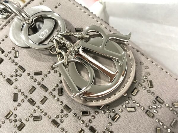 MINI LADY DIOR BAGGray Strass - Image 6