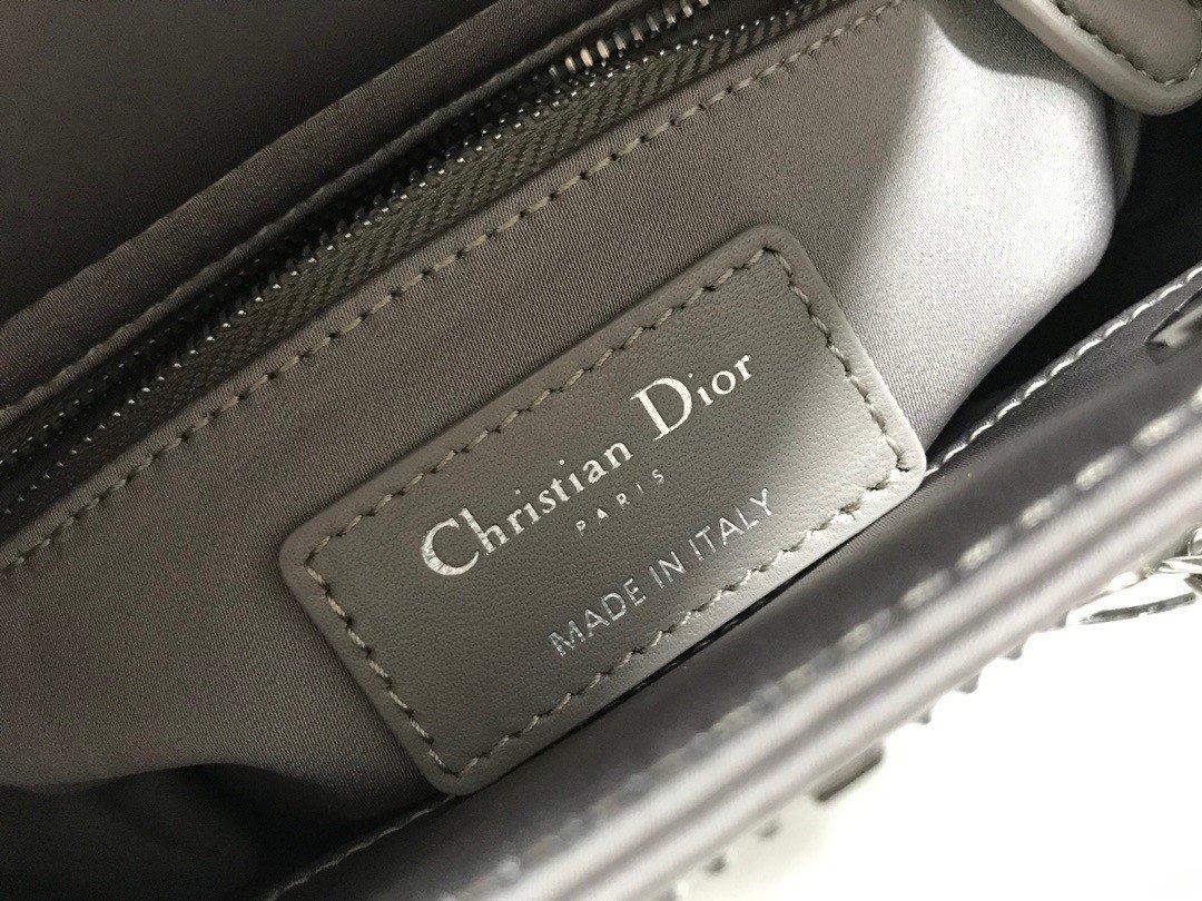 MINI LADY DIOR BAGGray Strass - Image 8