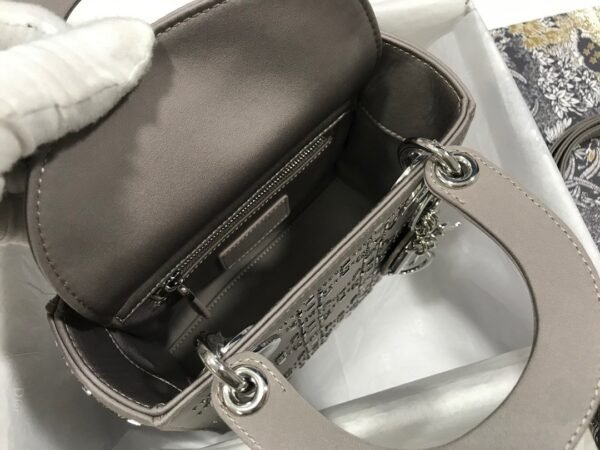 MINI LADY DIOR BAGGray Strass - Image 9