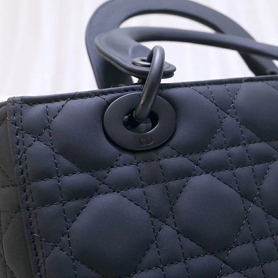MEDIUM ULTRAMATTE LADY DIOR BAGBlack - Image 2