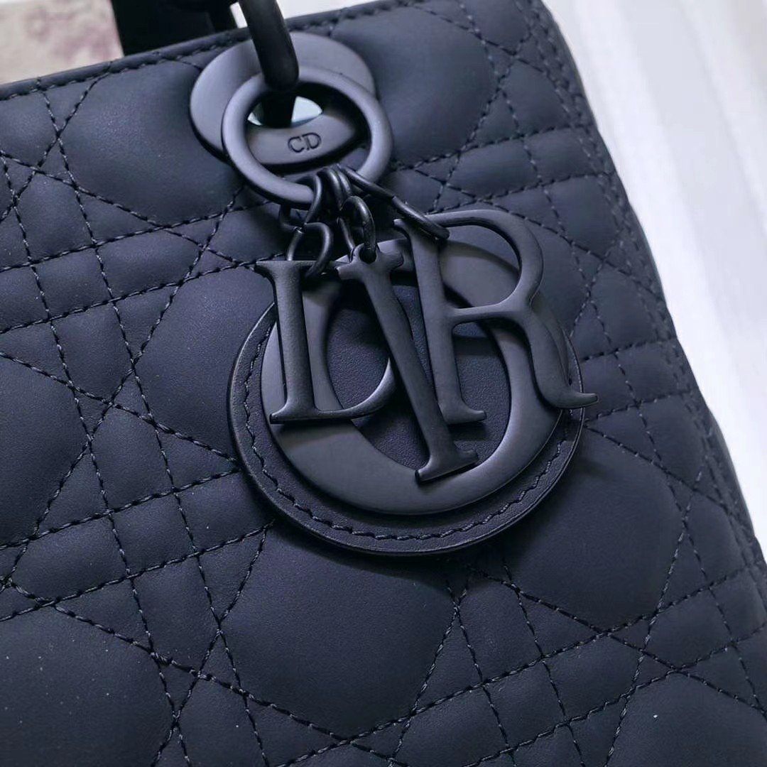 MEDIUM ULTRAMATTE LADY DIOR BAGBlack - Image 3