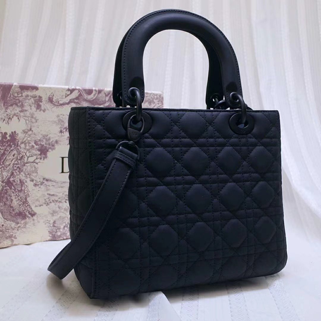 MEDIUM ULTRAMATTE LADY DIOR BAGBlack - Image 5