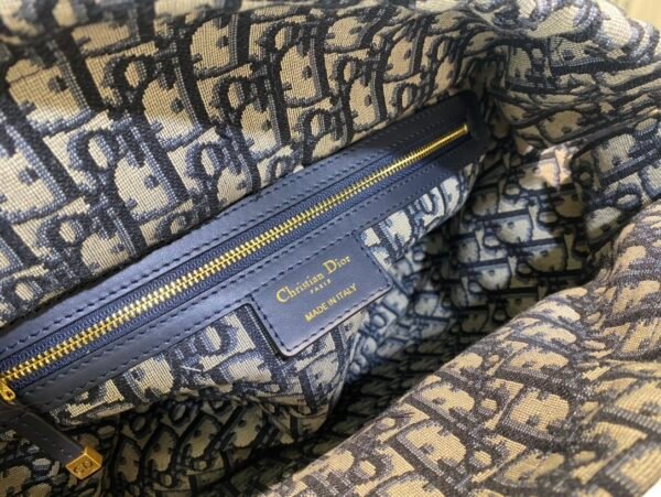 DIOR WICKER BASKET BAGBlue Dior Oblique - Image 7