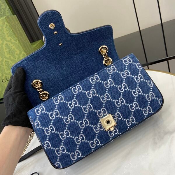 Gucci Marmont Denim Small Shoulder Bag - Image 3