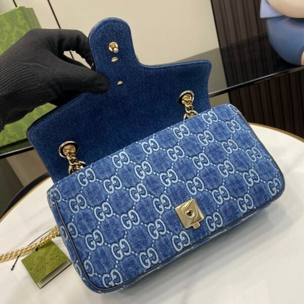 Gucci Marmont Denim Small Shoulder Bag - Image 4